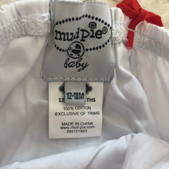 ☃️ NWT Mud Pie baby girls Christmas Bloomer - Picture 3 of 7